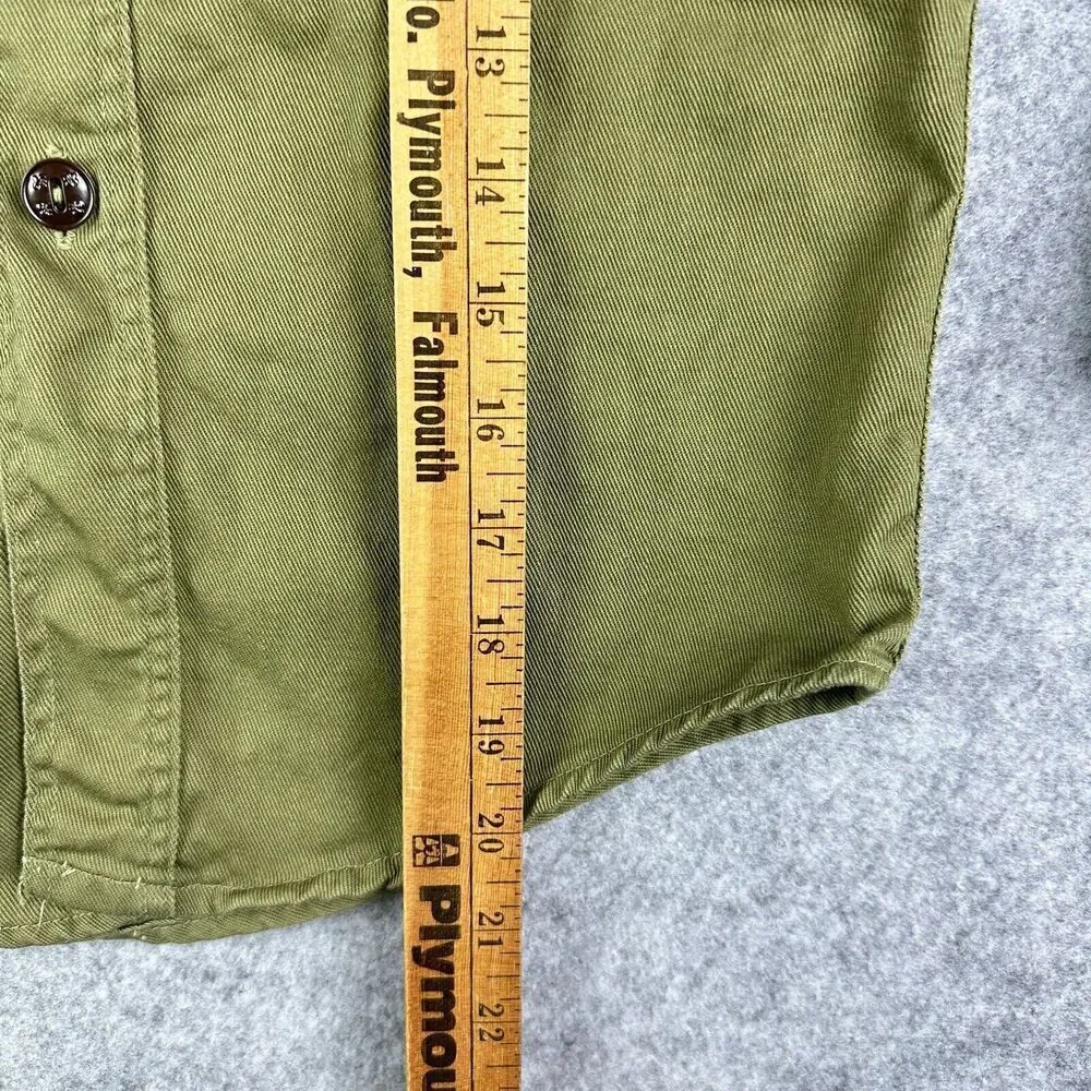 VTG BSA Boy Scouts of America Uniform Shirt Sanforized Boys 12 Regular 50s 60s* - Picture 11 of 13